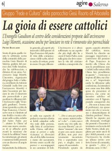 001 AGIRE 25 1 2014 - LA GIOIA DI ESSERE CATTOLICI - PIETRO BIANCARDI