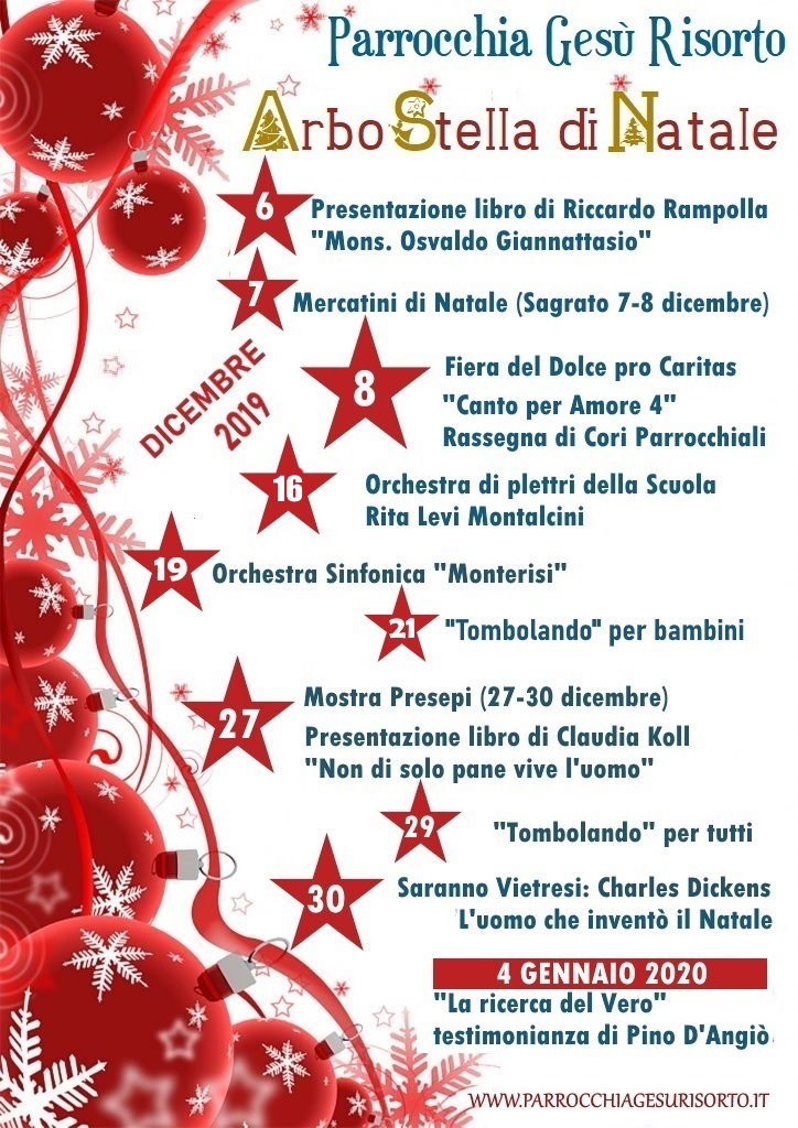 ArboStella di Natale 2019 - programma civile