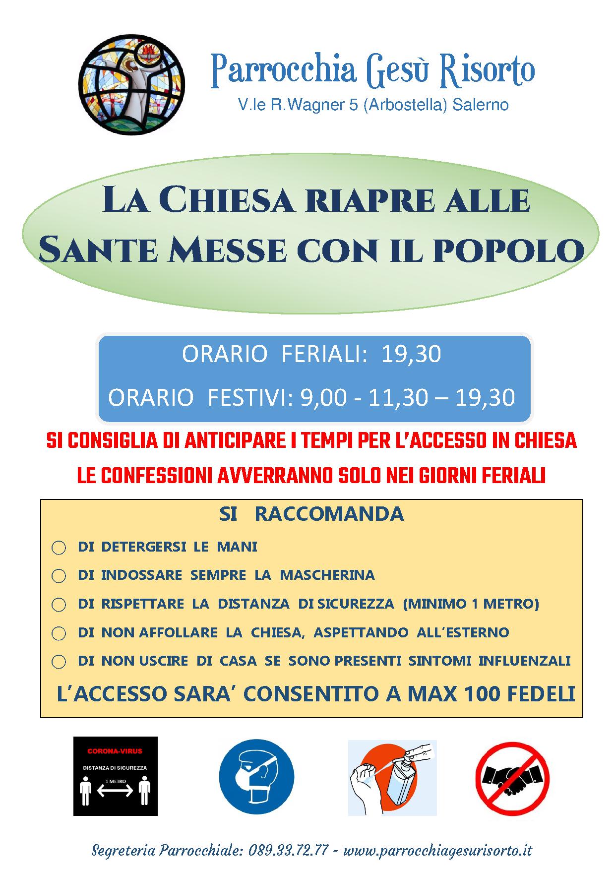 Avviso ripartono le Sante Messe_A